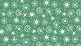 Makower Merry Christmas Snowflake Green