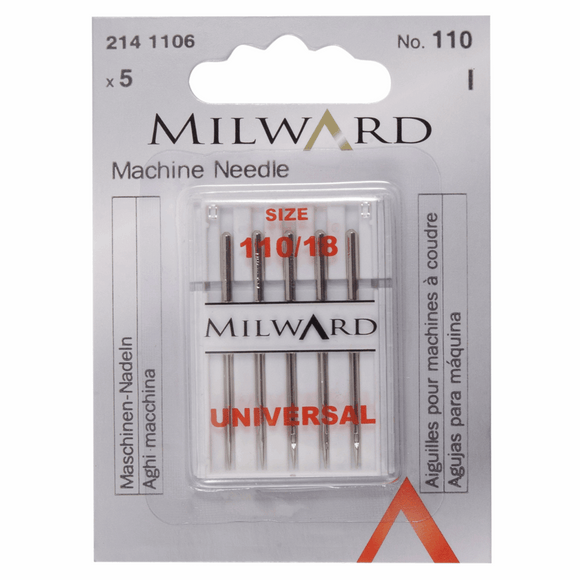 Machine Needles - Universal 110/18 (pack of 5) by Milward