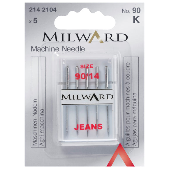 Machine Needles - Jeans 90/14 (pack of 5) by Milward