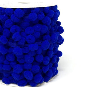 Pom Pom Trim 15mm in Royal Blue