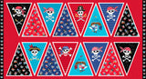 Panel by Makower Pirates Bunting 16 Flags (42)