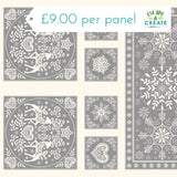 Panel (Christmas) Scandi Table Runner in Grey (59)