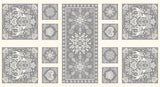 Panel (Christmas) Scandi Table Runner in Grey (59)