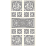 Panel (Christmas) Scandi Table Runner in Grey (59)