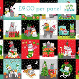 Panel (Christmas) "Santa Paws" Blocks (58)