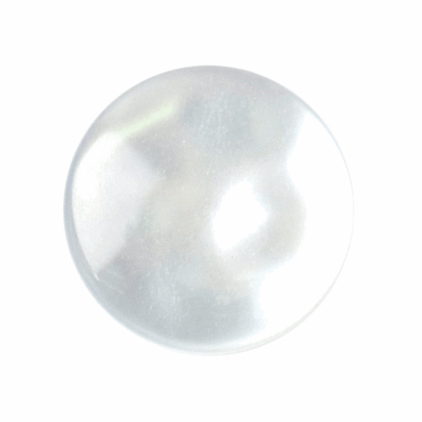 Button 11mm Round, Pearlescent White