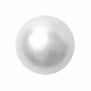 Button 11mm Round, Pearlescent White