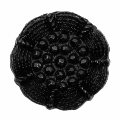 Button 13mm Round Shank in Black
