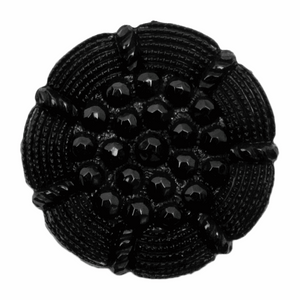 Button 23mm Round Shank in Black