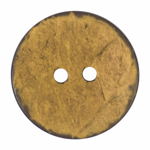 Button 24mm Round, Coconut 2 Hole Natural