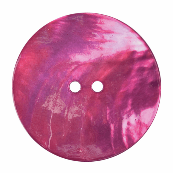 Button 34mm Round Pearlescent Pink