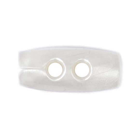 Toggle 15mm 2 Hole in White
