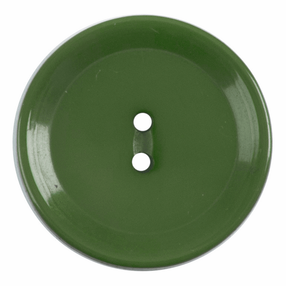 Button 20mm Round, Rimmed in Green