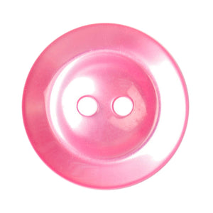 Button 20mm Round, Rimmed in Pink
