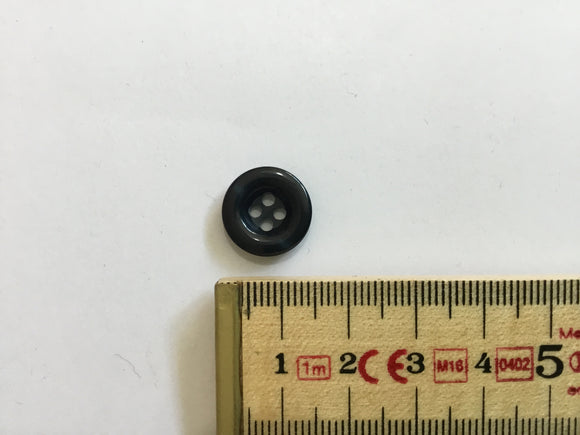 Button 15mm Round Dark Blue
