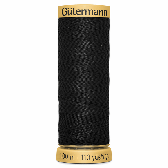 Thread (Cotton) by Gutermann 100m Col 5201 (Black)