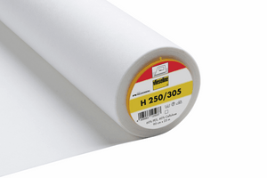 H250 Interfacing (Heavyweight Iron-On Non Woven) White 90cm wide Vilene