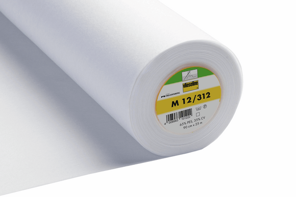 M12/312 Interlining (Medium Weight Sew In) White 90cm wide Vilene