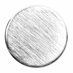 Button 23mm Round, Metal Shank in Silver
