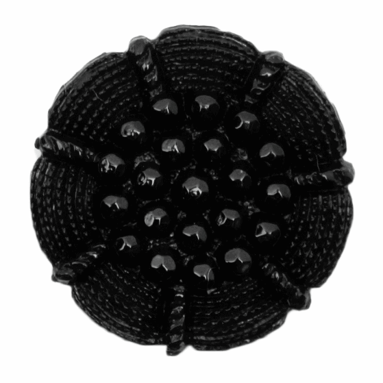 Button 19mm Round Shank in Black