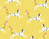 Cotton Dalmations that Party on Yellow