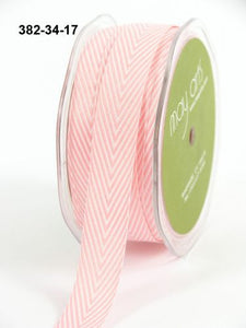 Ribbon Herringbone Twill 3/4" in Pink