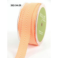 Ribbon Herringbone Twill 3/4" in Orange