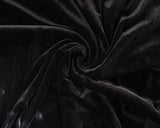 Velour Plush with Spandex in Black