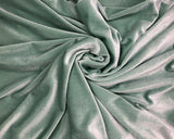 Velour Plush with Spandex in Sage Green