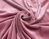 Velour Plush with Spandex in Dusky Pink