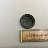 Button 35mm Round Raised Rim Green/Grey