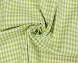 Gingham 1/4" 100% Cotton in Lime Green (140cm wide)