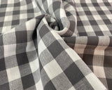 Gingham 1" 100% Cotton In Grey (140cm wide)