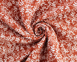 Double Gauze Ivy Leaf in Rust (100% Cotton)