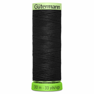 Thread (Top Stitch Recycled) by Gutermann 30m Col 000 Black