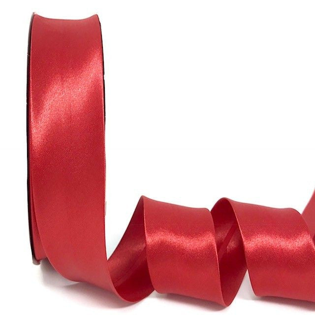 Bias Binding 30mm Satin in Dark Red – Escape & Create