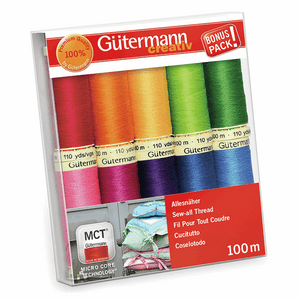 Gutermann Sew All Set of 10 Assorted Brights