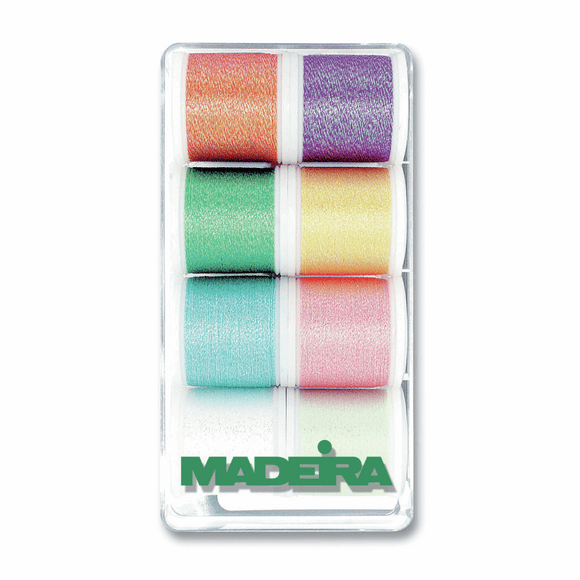 Gift Box - Madeira Set of 8 Metallic Threads - Opal