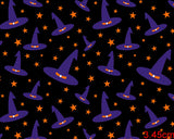 Polycotton Halloween Which Witch Black