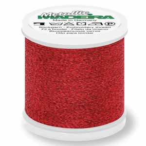 Madeira Metallic Thread No 40 - 200m - Col 15 Sparkling Ruby