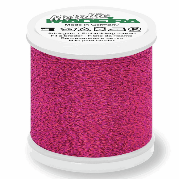 Madeira Metallic Thread No 40 - 200m - Col 18 Sparkling Begonia