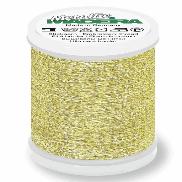 Madeira Metallic Thread No 40 - 200m - Col 24 Gold Dust