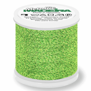 Madeira Metallic Thread No 40 - 200m - Col 052 Glamour Green