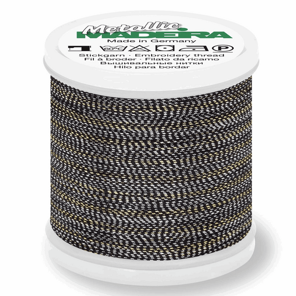 Madeira Metallic Thread No 40 - 200m - Col 484 Golden Silver