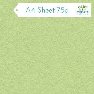 Felt A4 Sheet in Mint Green 22.5cm x 30cm (9" x 12") 1mm thick