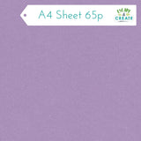Felt A4 Sheet in Lavender 22.5cm x 30cm (9" x 12")
