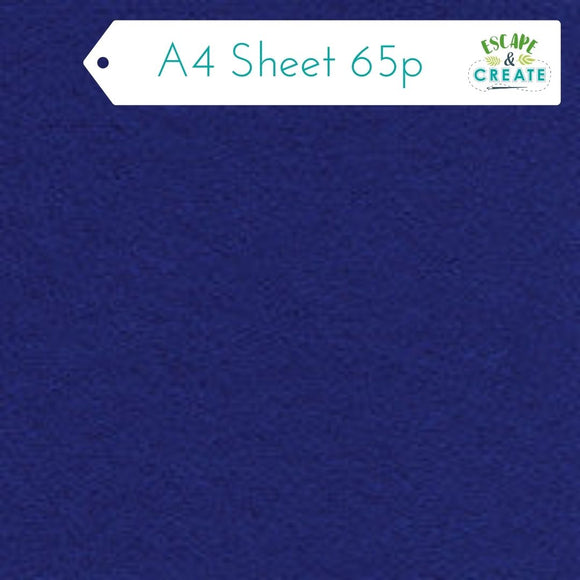 Felt A4 Sheet in Royal Blue 22.5cm x 30cm (9