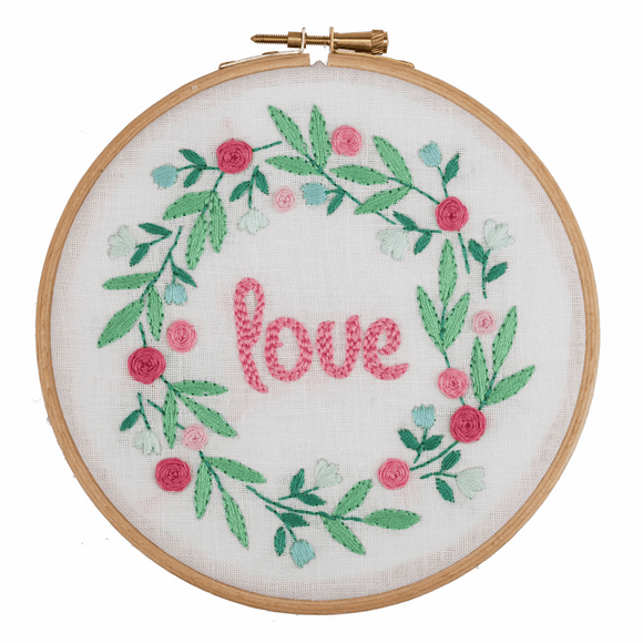 Embroidery Hoop Kit - Love