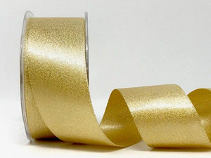 Ribbon Satin 38mm in Champagne Gold Sparkle