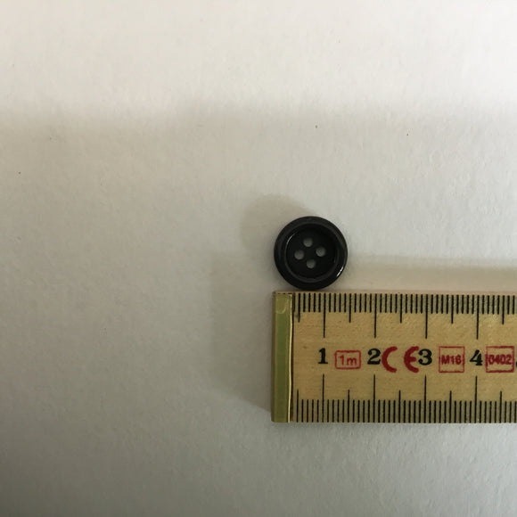 Button 10mm Round Black